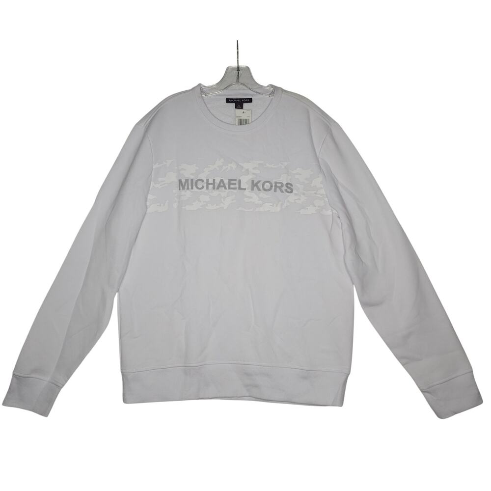 Michael Kors white camouflage crew neck sz XL NWT